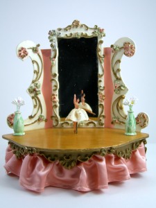 photo of vintage ballerina music box